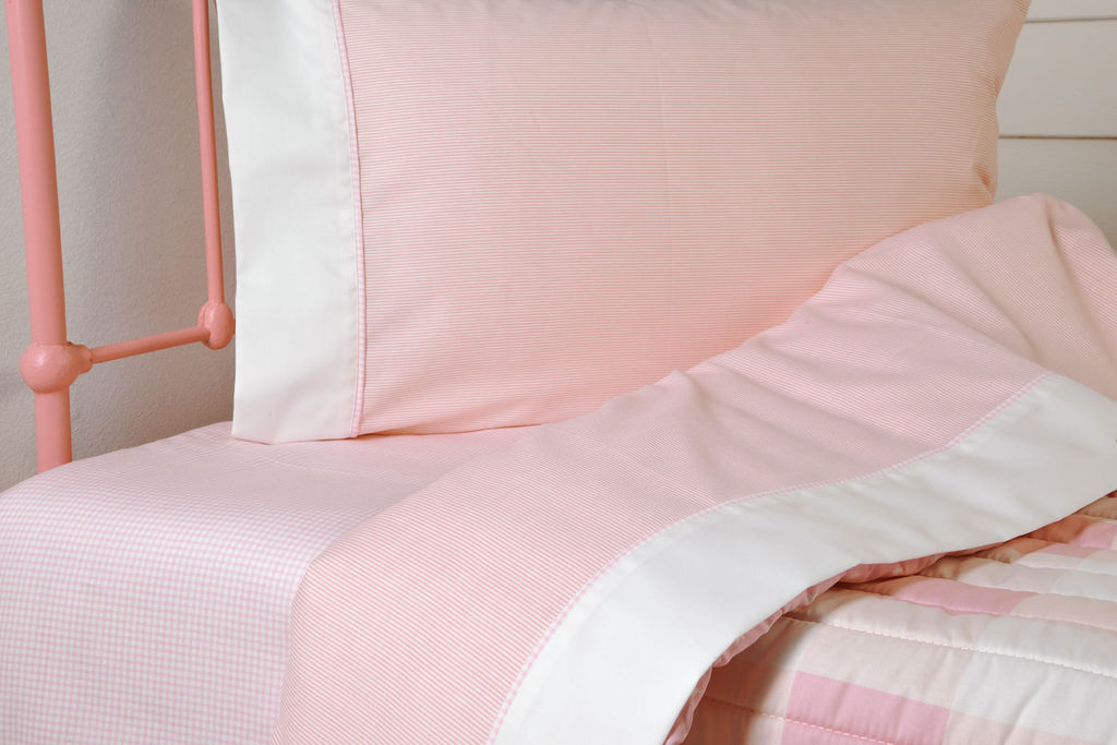 Single Duvet Cover 509 Carreau Stripe Pink image