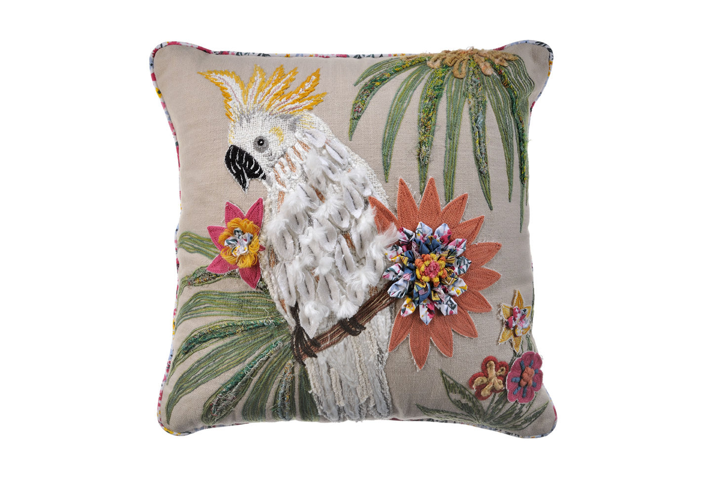 Cushion Cover 45x45 Parrot Multi image