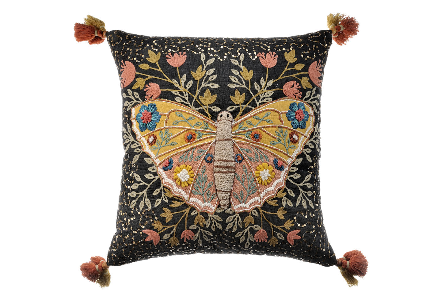 Cushion Cover 45x45 Butterfly Multi image