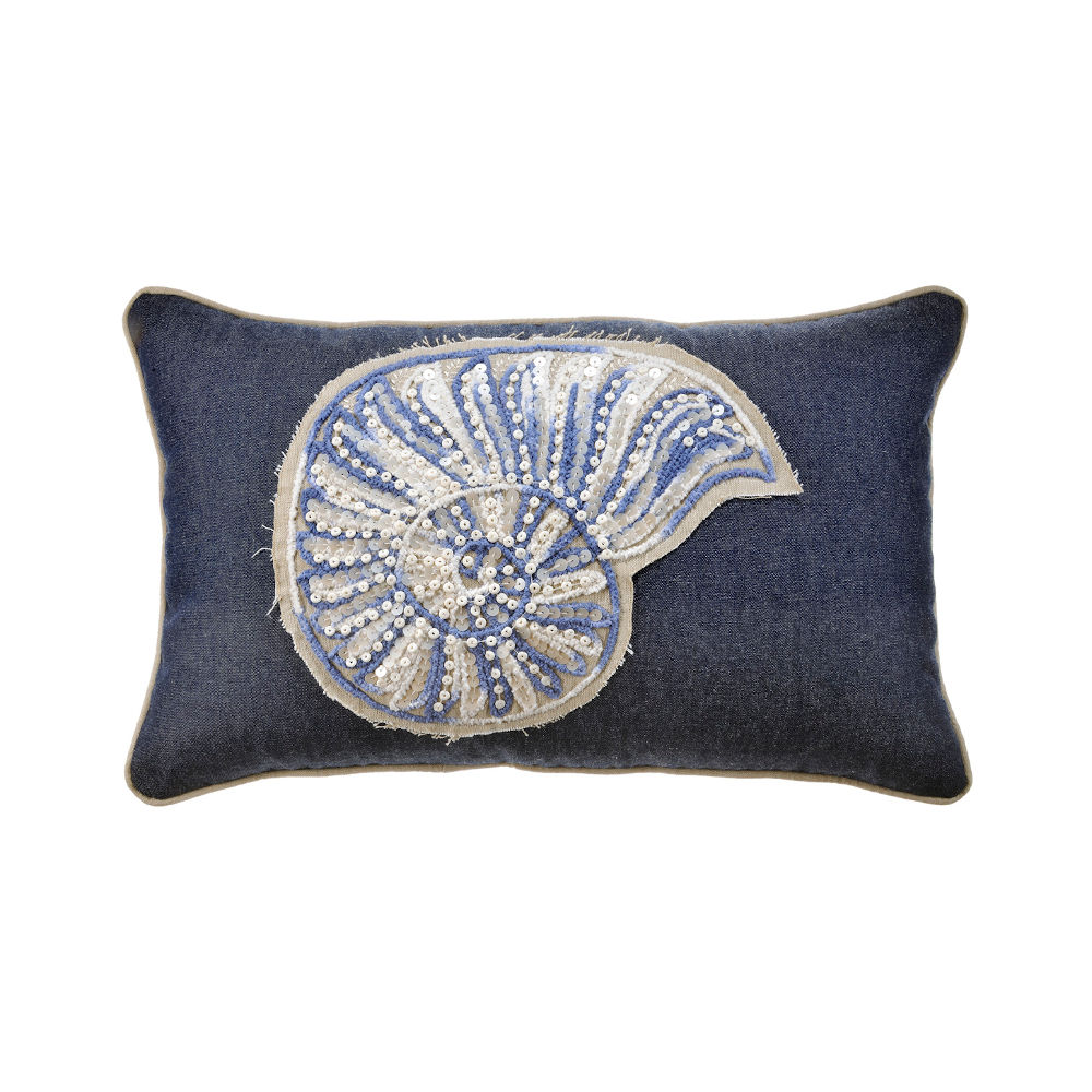 Cushion Cover 30x50 Sea Snail Blue image