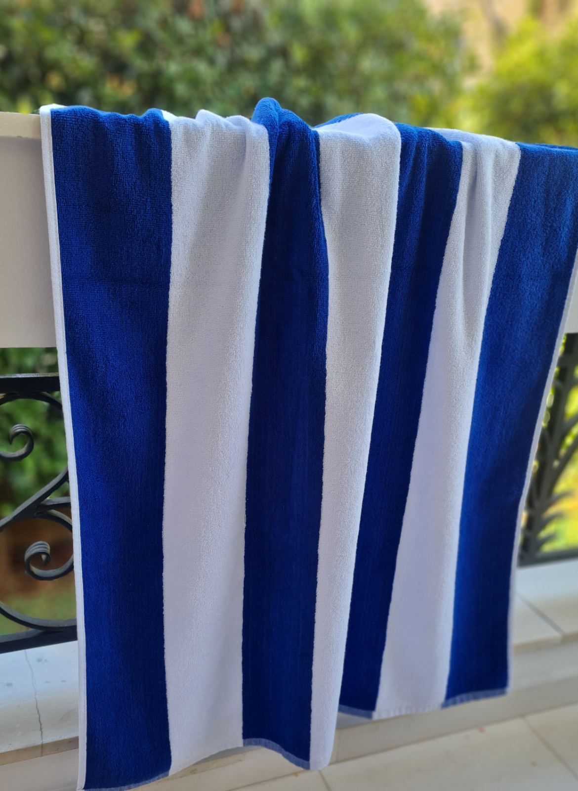 Xenia Beach Towel 080X160 White/Blue image