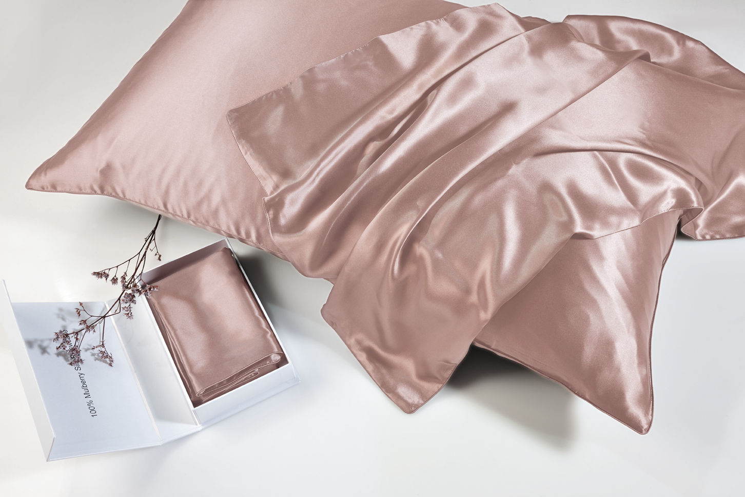 100% Mulberry Silk Pillowcase Pink image