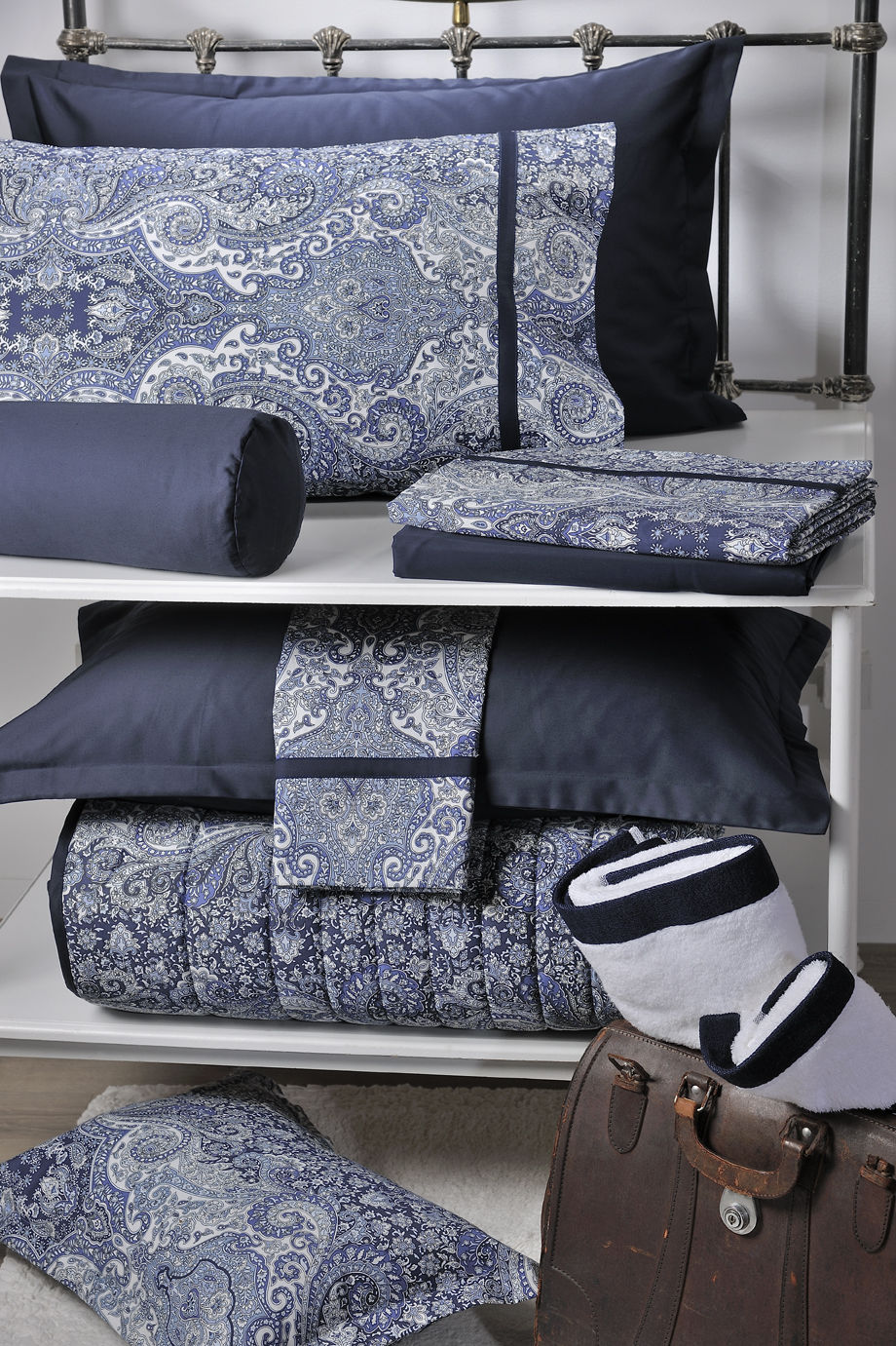 King Sheets Set Fitted 846 Bombay Blue image