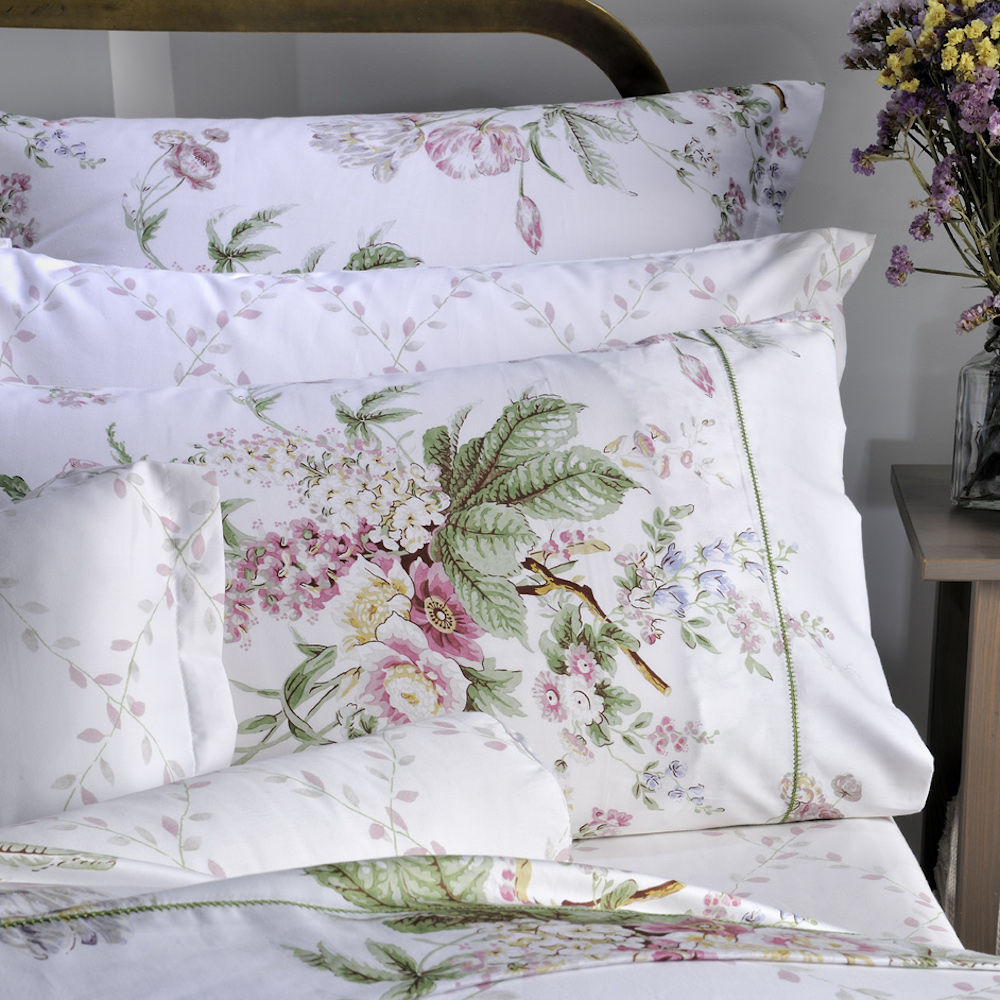 Pair Oxford Pillowcases 849 Bouquet Pink image