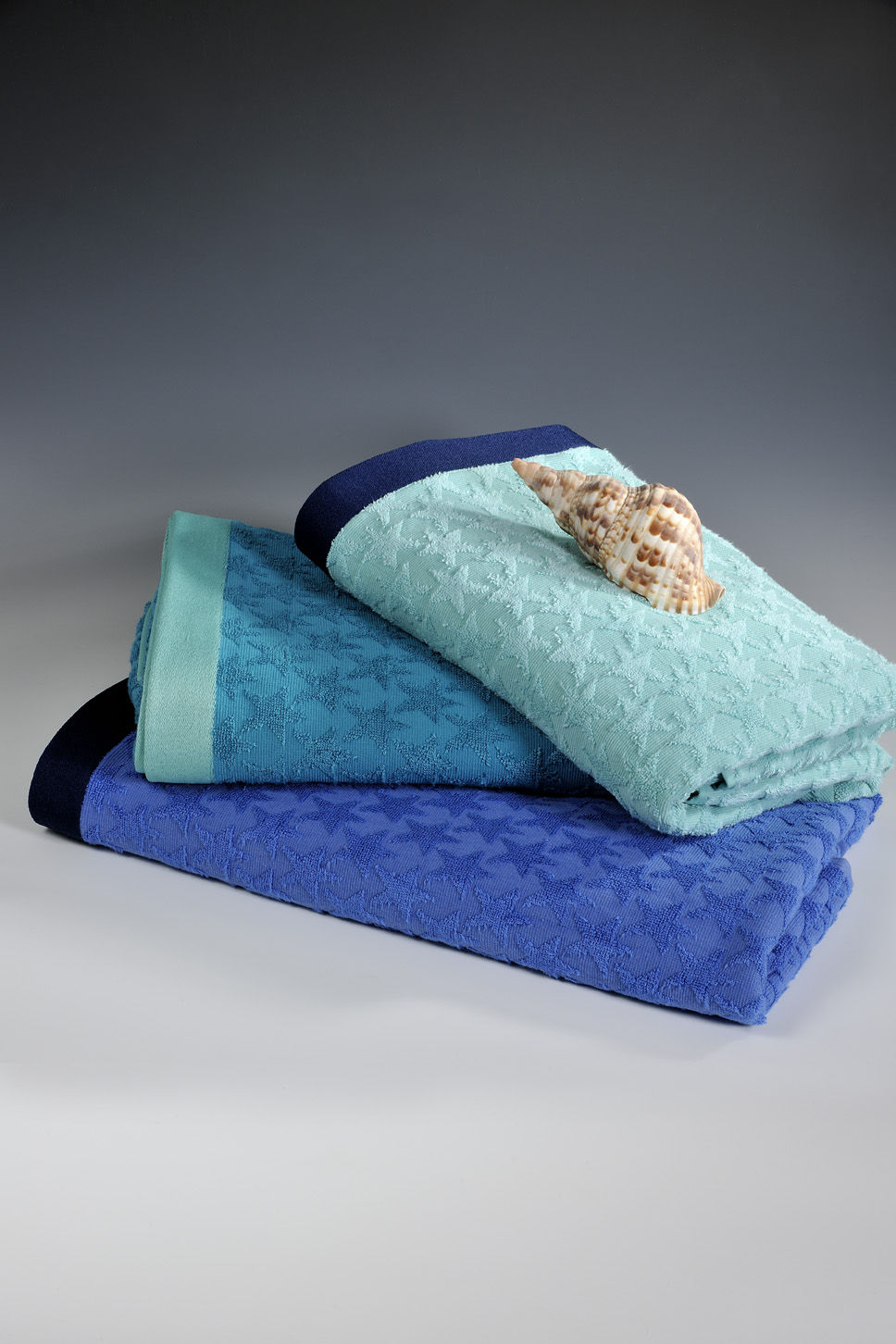 Beach Towel Stars 90X180 Aqua image