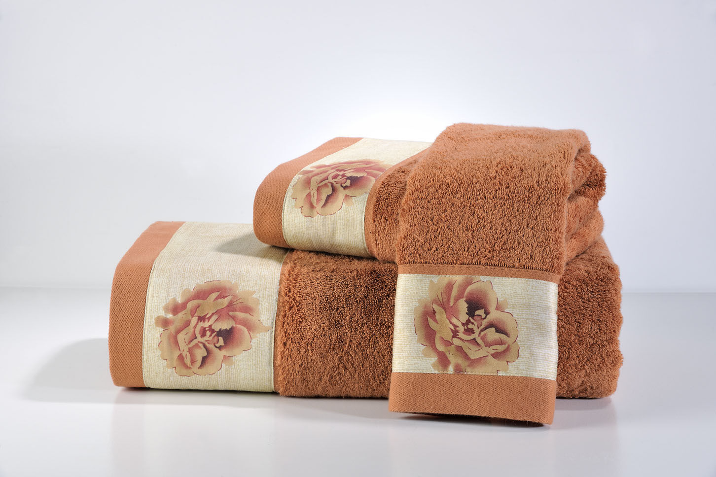 Σετ Πετσέτες 885 English Flower Beige image