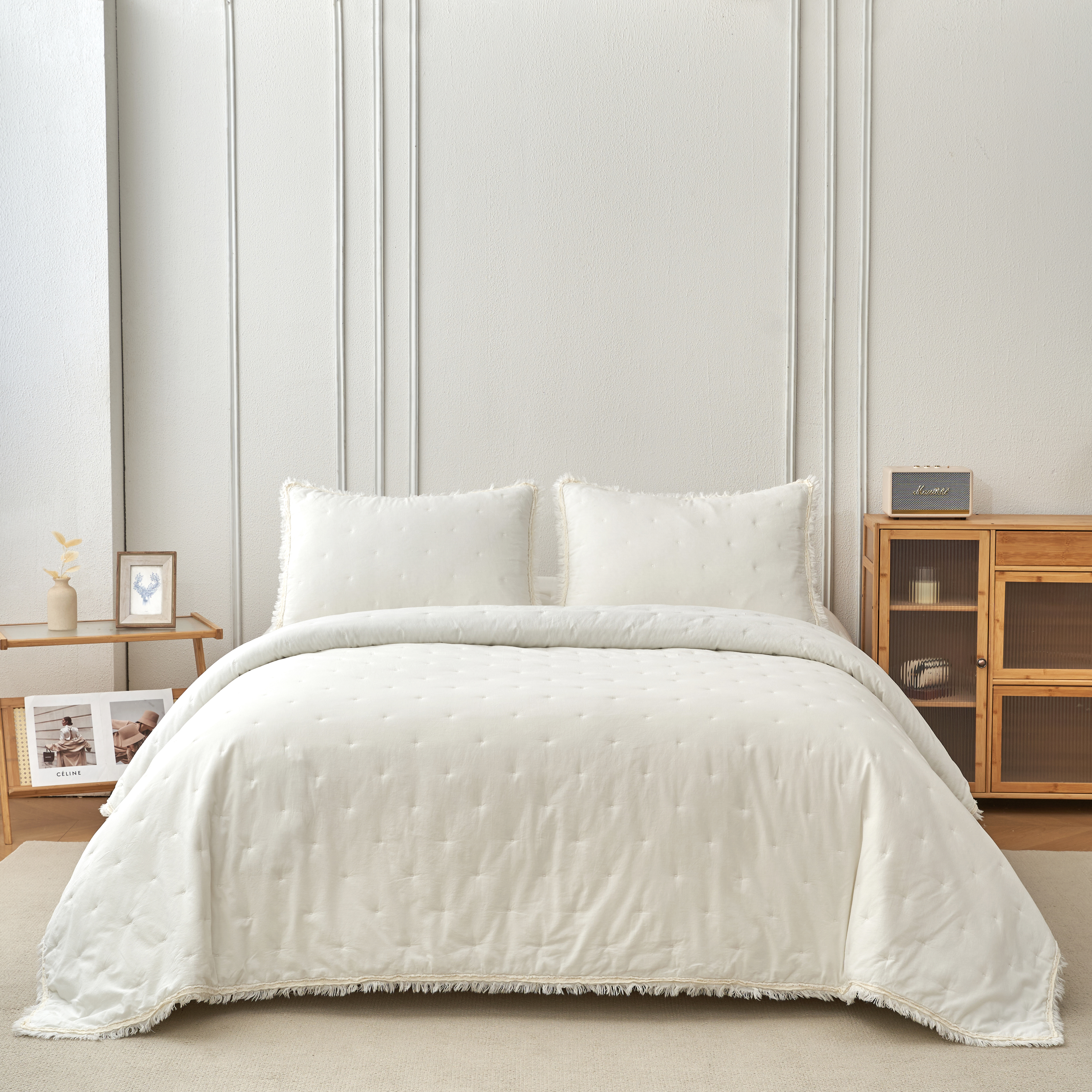 Bedspread Venus White 240Χ260 + 2 Pillowcases 50Χ70 image