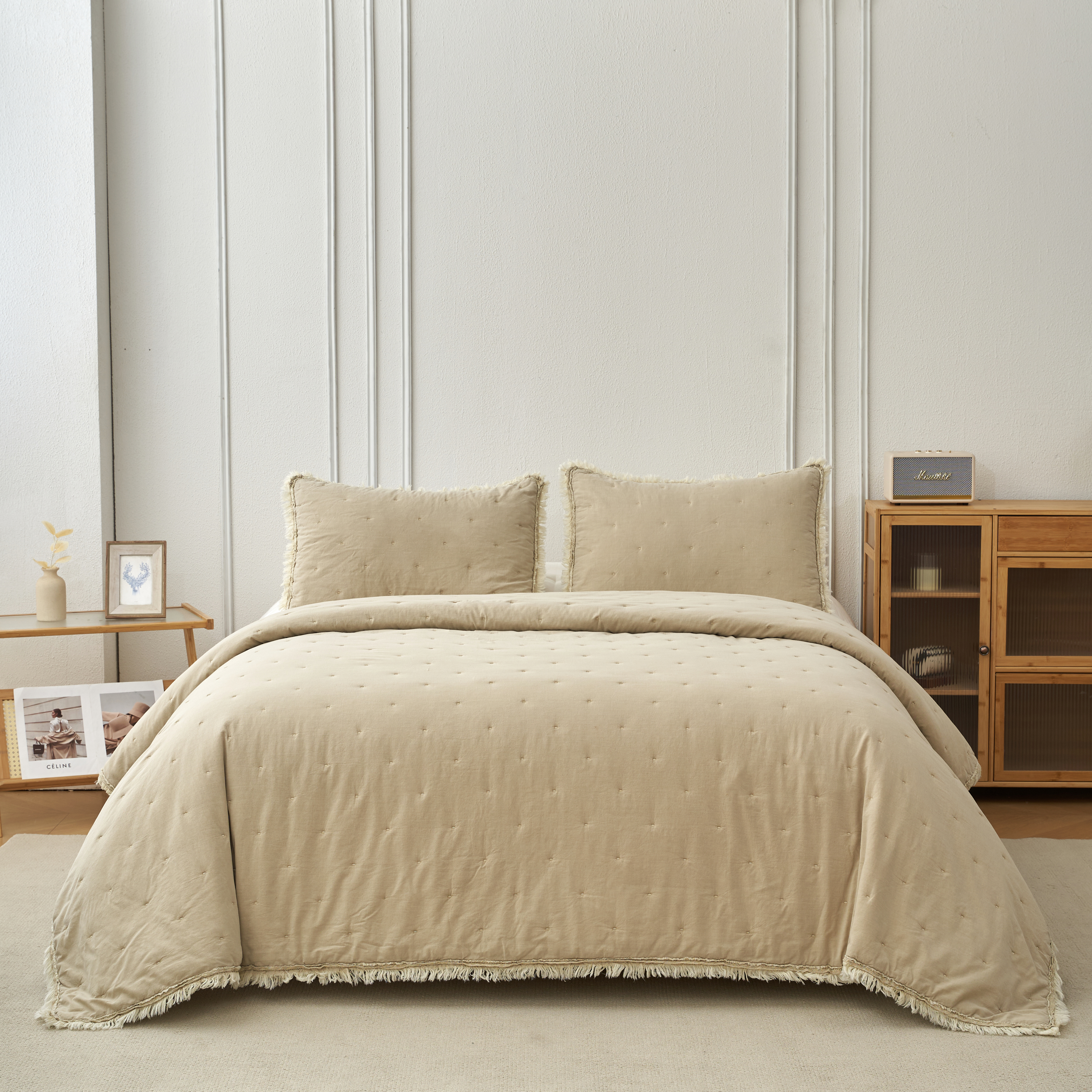 Bedspread Venus Beige 170Χ240 + 1 Pillowcase 50Χ70 image