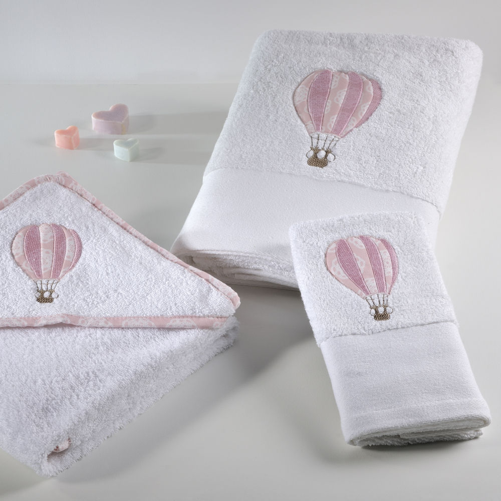 Towels Set 120 Birds Pink (2pcs) image