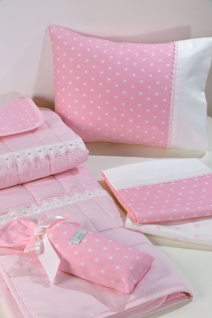 Crib Sheets Set 507 Stars Pink image