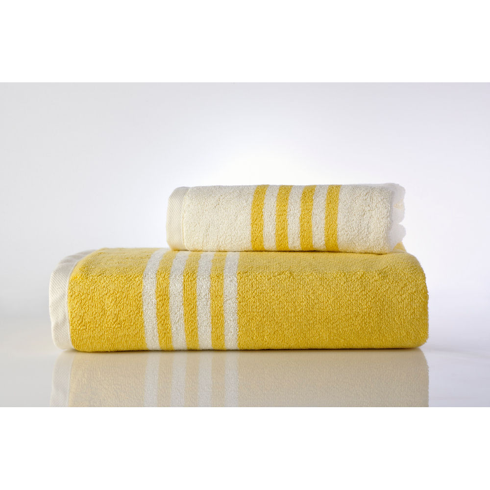 Towels Set Stripes Yellow (1F/1B) image
