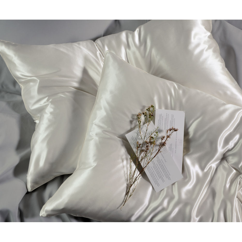 100% Mulberry Silk Pillowcase White image