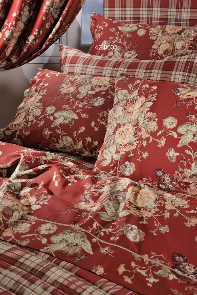 Pair Shams 695 Floral Red image