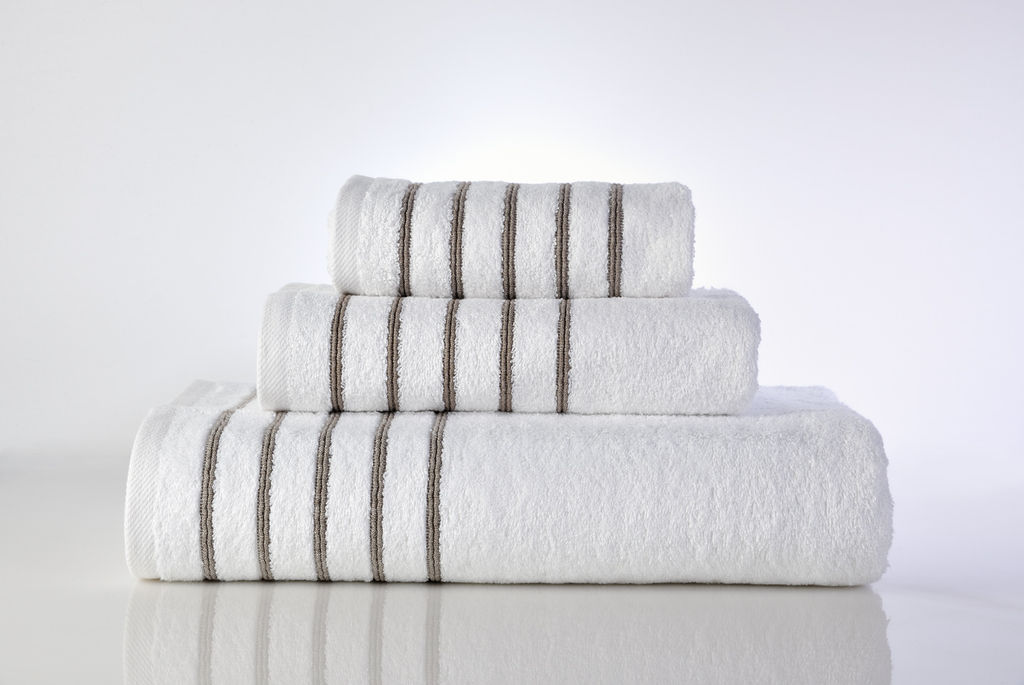 Guest Towel Border Stripes Beige image